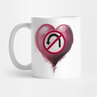 No U-Turn Heart Mug